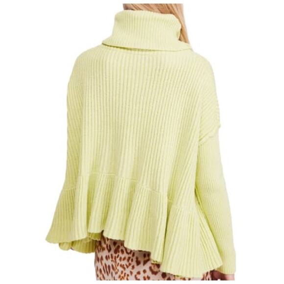 Free People Layer Cake Sweater in Lime - Picture 2 of 10